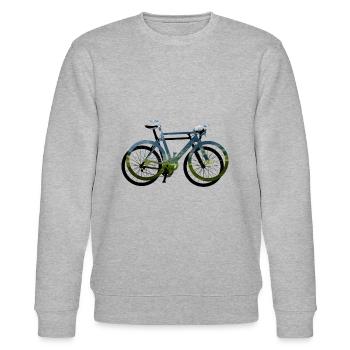 Rennrad Fahrrad Fahrer Geschenk Rennsport Trikot - Stanley/Stella Unisex Bio-Sweatshirt CHANGER  - Grau meliert - Vorne - Nik (191cm) & Marisol (170cm)