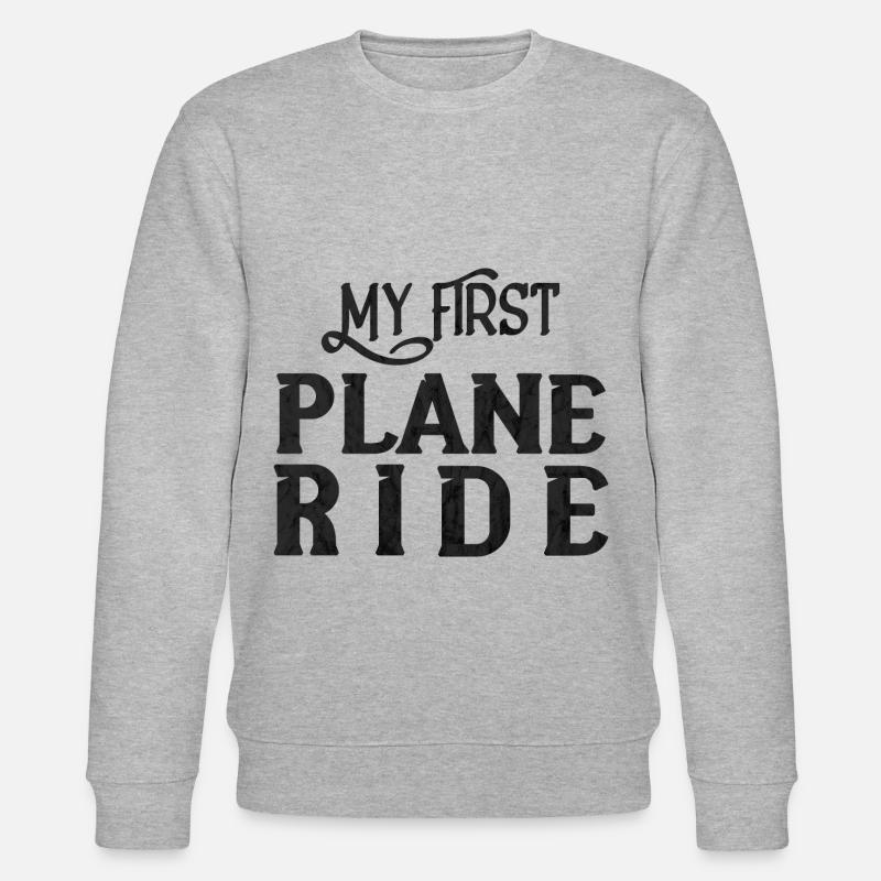 My First Plane Ride 31 - Stanley/Stella Unisex Bio-Sweatshirt CHANGER  - Grau meliert