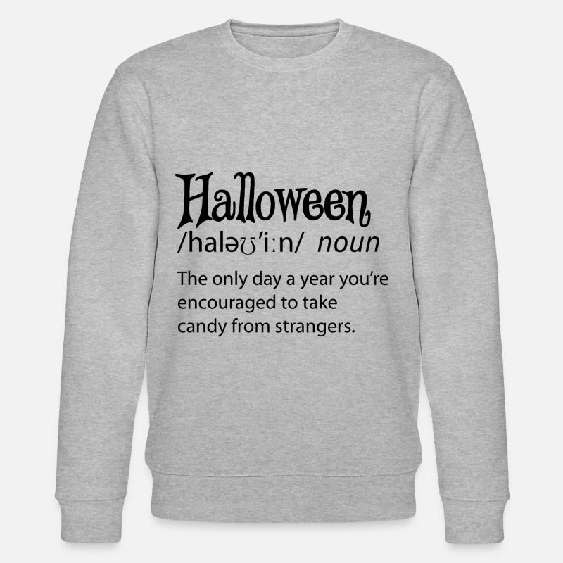 Halloween Funny Dictionary Définition - Sweat bio CHANGER Stanley/Stella Unisexe - gris chiné