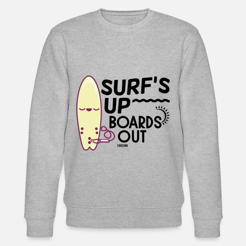 cooles Surfbrett - Stanley/Stella Unisex Bio-Sweatshirt CHANGER  - Grau meliert