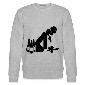 Bachelor Party Crew Member 2 - Stanley/Stella CHANGER Unisex Organic Sweatshirt - heather grey - Front - Nik (191cm) & Marisol (170cm)
