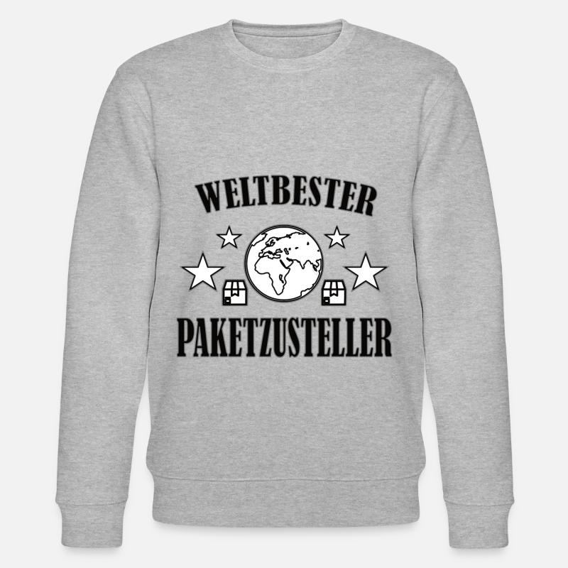 Parcel delivery parcel messenger postman - Stanley/Stella CHANGER Unisex Organic Sweatshirt - heather grey
