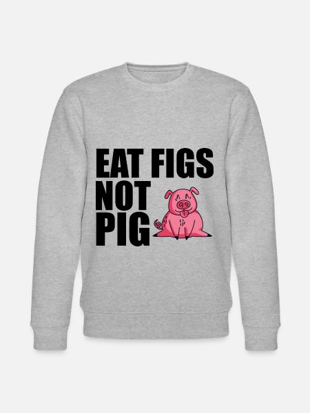 Eat Figs Not Pigs 3 - Stanley/Stella CHANGER Unisex Organic Sweatshirt - heather grey