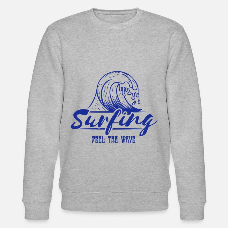 feel the wave - Stanley/Stella Unisex Bio-Sweatshirt CHANGER  - Grau meliert