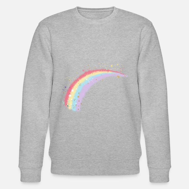 REGENBOGEN STERNE - Stanley/Stella Unisex Bio-Sweatshirt CHANGER  - Grau meliert