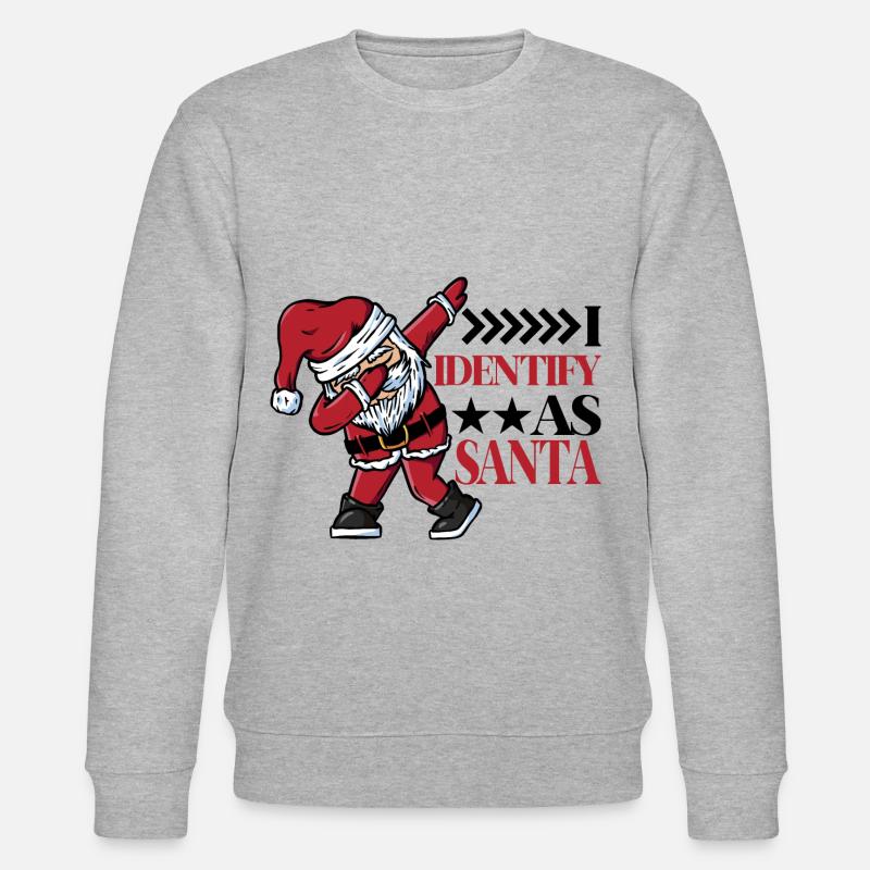 I Identify As Santa 5 - Stanley/Stella CHANGER Unisex Organic Sweatshirt - heather grey