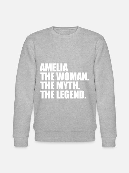 Woman Myth Legend Name Amelia - Stanley/Stella CHANGER Unisex Organic Sweatshirt - heather grey