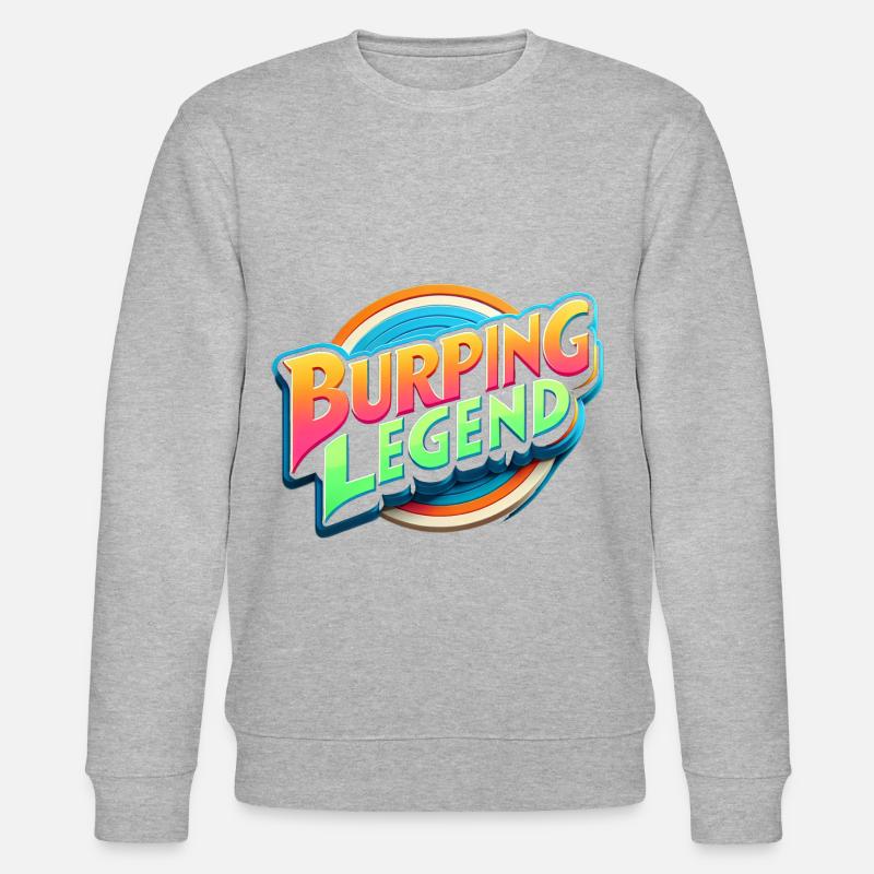 Burping Legend 18 - Stanley/Stella CHANGER Unisex Organic Sweatshirt - heather grey