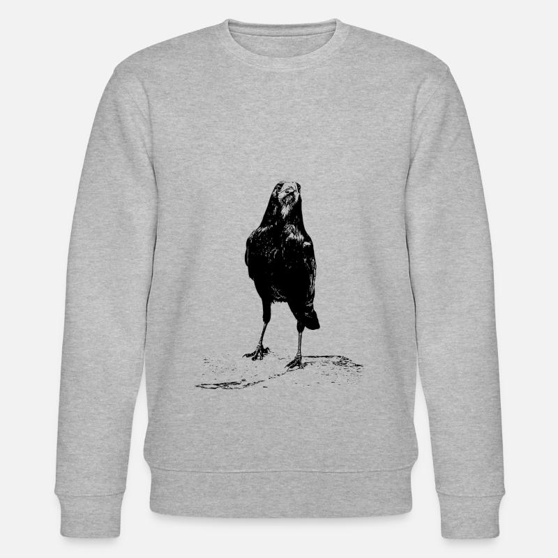 Krähe in Irland - Stanley/Stella Unisex Bio-Sweatshirt CHANGER  - Grau meliert