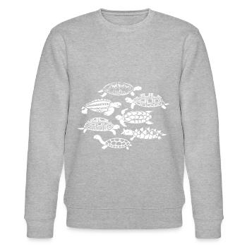 Turtles, Reptiles, Species Conservation, Sea, Nature - Stanley/Stella CHANGER Unisex Organic Sweatshirt - heather grey - Front - Nik (191cm) & Marisol (170cm)