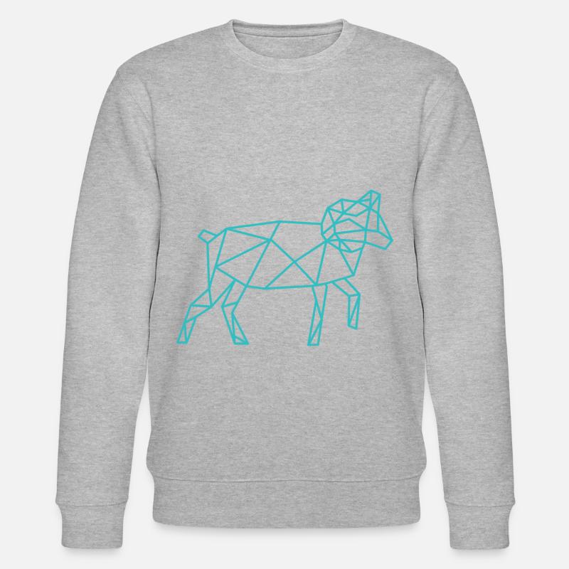 Ligne géométrique de mouton - Sweat bio CHANGER Stanley/Stella Unisexe - gris chiné