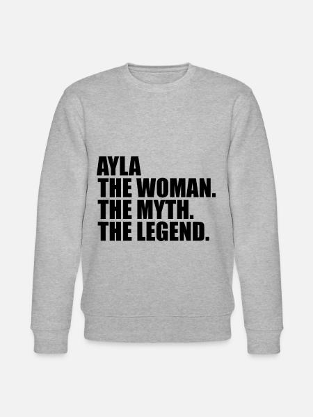 Woman Myth Legend Name Ayla - Stanley/Stella CHANGER Unisex Organic Sweatshirt - heather grey