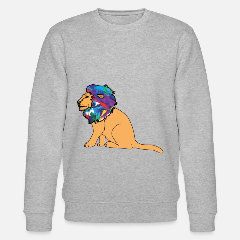 Löwe Zeichnung - Stanley/Stella Unisex Bio-Sweatshirt CHANGER - Grau meliert