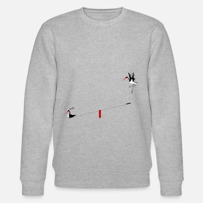 Black Storks - Stanley/Stella CHANGER Unisex Organic Sweatshirt - heather grey