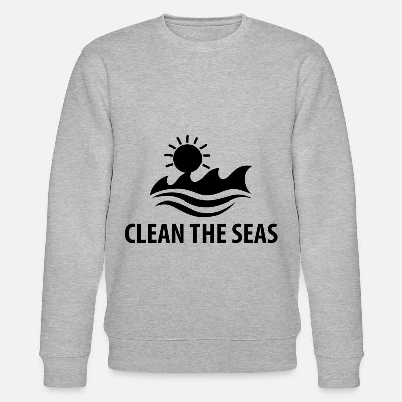 Nettoie les mers - Sweat bio CHANGER Stanley/Stella Unisexe - gris chiné