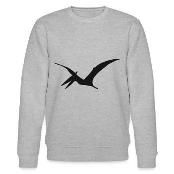 Dinosaures dino enfants de dinosaures Pteranodon Dinos - Sweat bio CHANGER Stanley/Stella Unisexe - gris chiné - Devant - Nik (191cm) & Marisol (170cm)