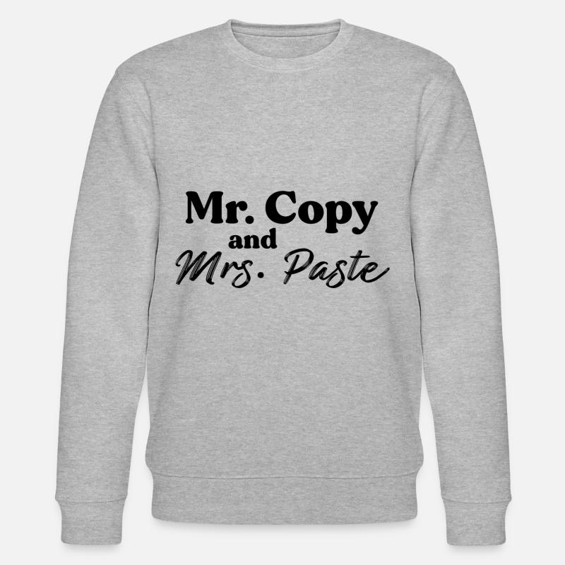 Mr. Copy and Mrs. Paste - Stanley/Stella Unisex Bio-Sweatshirt CHANGER  - Grau meliert