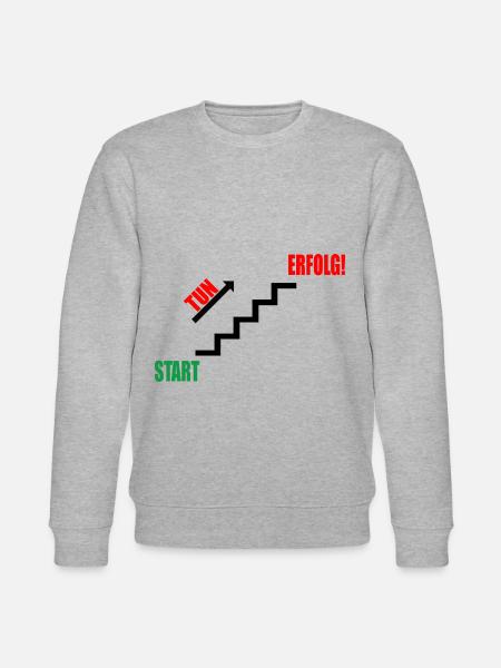 Treppe Erfolg durch Tun - Stanley/Stella Unisex Bio-Sweatshirt CHANGER - Grau meliert