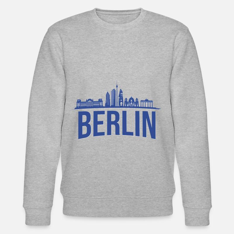 Berlin Skyline - Stanley/Stella Unisex Bio-Sweatshirt CHANGER  - Grau meliert