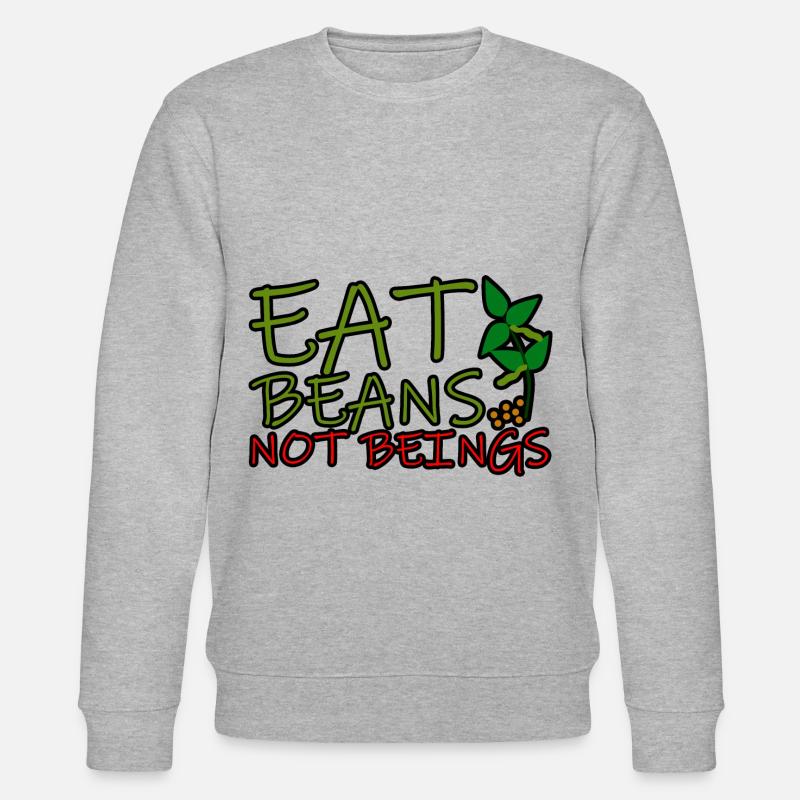 Eat Beans Not Beings 4 - Stanley/Stella Unisex Bio-Sweatshirt CHANGER  - Grau meliert