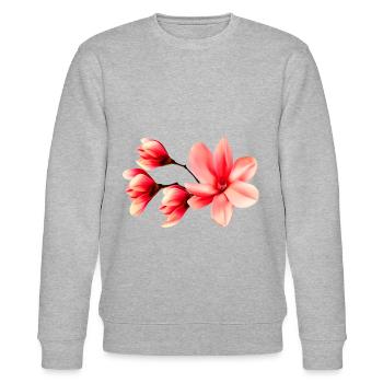 Blume - Stanley/Stella Unisex Bio-Sweatshirt CHANGER  - Grau meliert - Vorne - Nik (191cm) & Marisol (170cm)