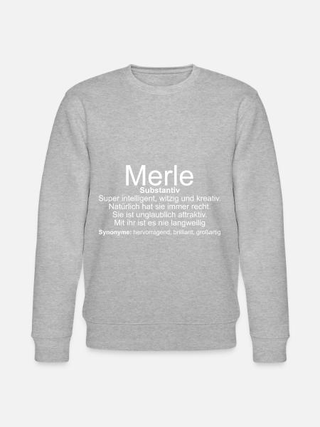 Name Definition Merle - Stanley/Stella CHANGER Unisex Organic Sweatshirt - heather grey