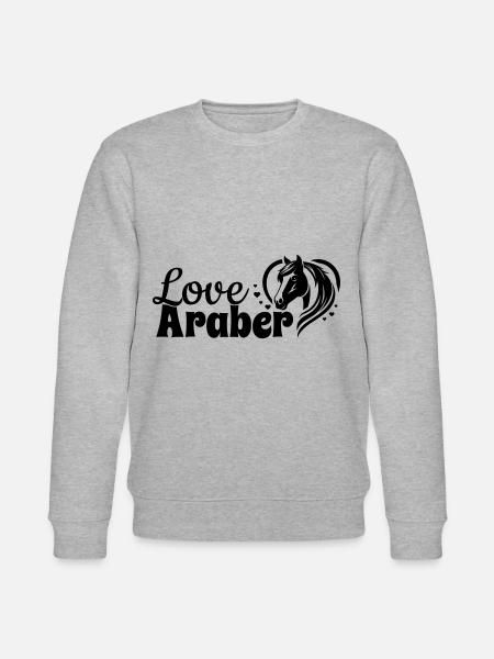 Het Arabische Hoofd van het Paard van het Liefdeshart - Stanley/Stella Uniseks bio-sweatshirt CHANGER  - grijs gemêleerd