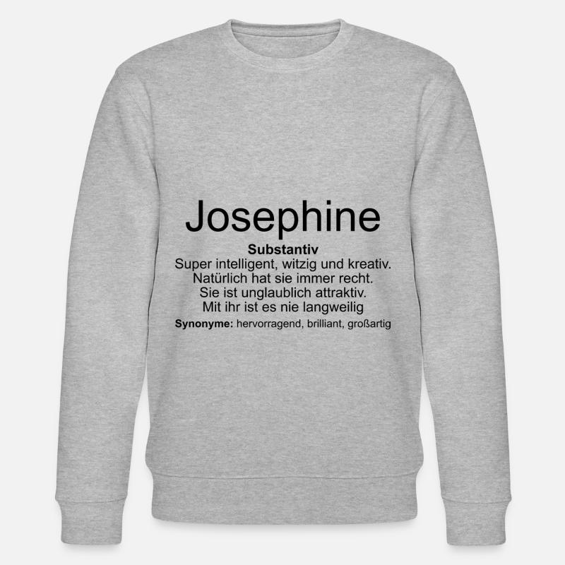 Name Definition Josephine - Stanley/Stella Unisex Bio-Sweatshirt CHANGER  - Grau meliert