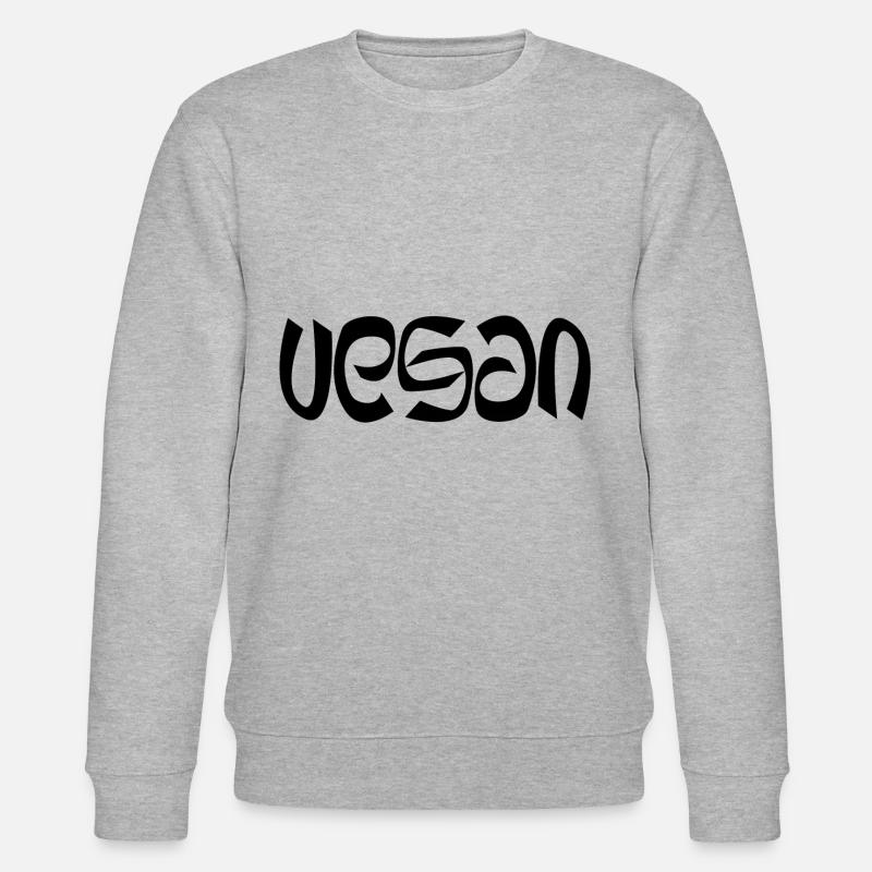 Vegan Ambigramm - Stanley/Stella Unisex Bio-Sweatshirt CHANGER  - Grau meliert