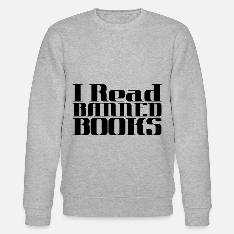 I Read Banned Books 44 - Stanley/Stella Unisex Bio-Sweatshirt CHANGER  - Grau meliert
