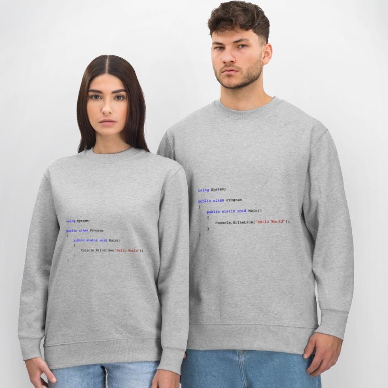C# .NET Code Hello World Programmierer Geschenk Stanley/Stella Unisex Bio-Sweatshirt CHANGER 