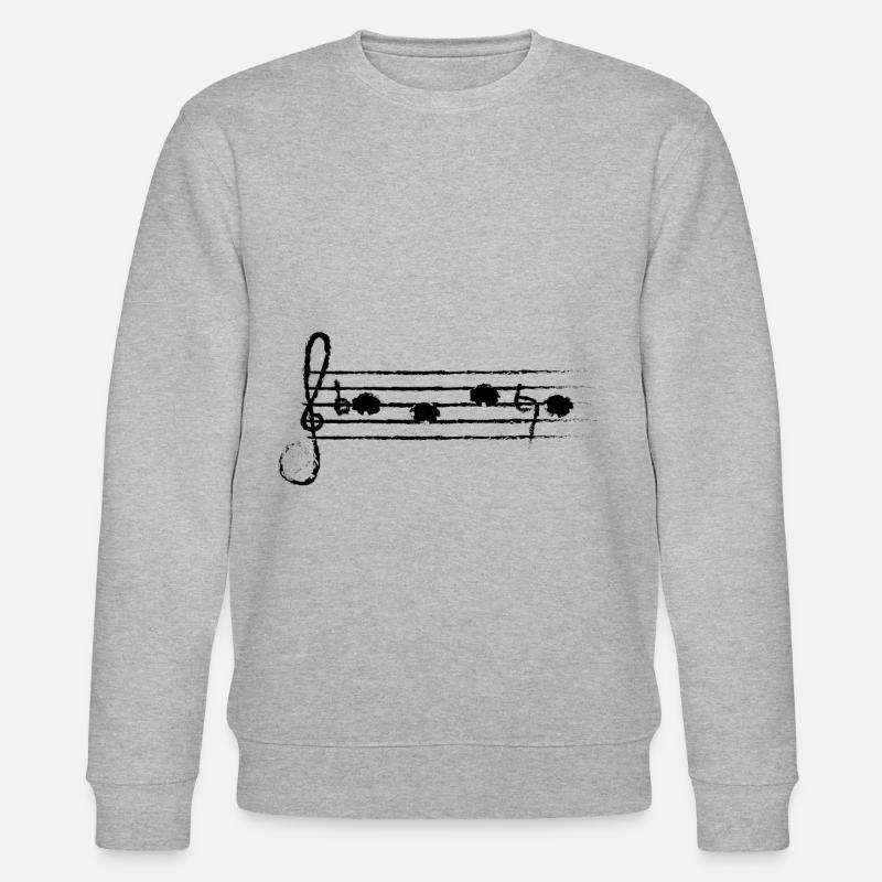 BACH als Noten (schwarz) - Stanley/Stella Unisex Bio-Sweatshirt CHANGER  - Grau meliert