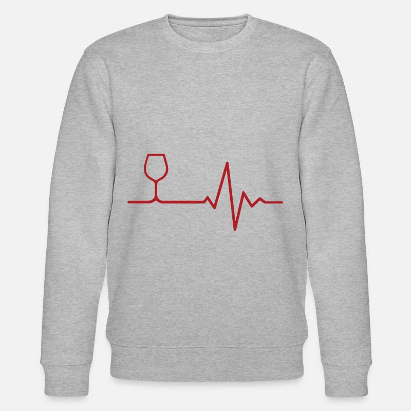 Wein - Stanley/Stella Unisex Bio-Sweatshirt CHANGER  - Grau meliert