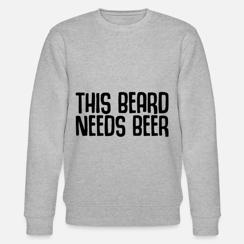 This Beard Needs Beer 2 - Stanley/Stella Unisex Bio-Sweatshirt CHANGER - Grau meliert