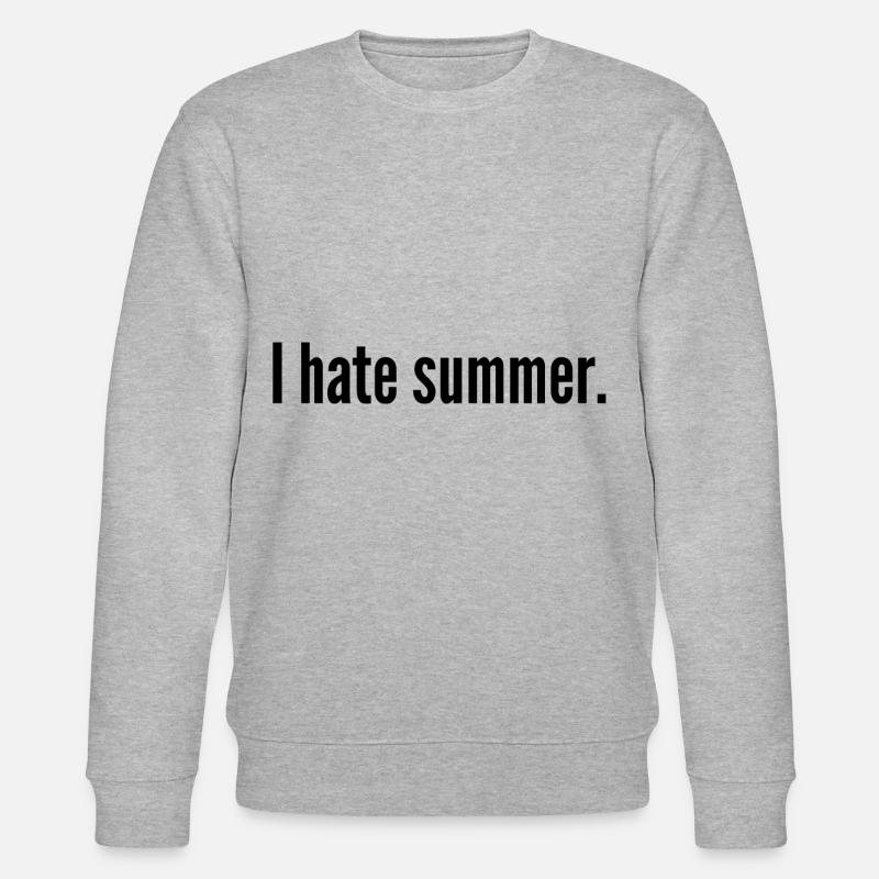 I hate summer. - Stanley/Stella Unisex Bio-Sweatshirt CHANGER  - Grau meliert