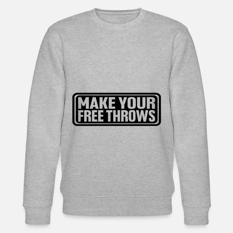 Make Your Free Throws 4 - Stanley/Stella Unisex Bio-Sweatshirt CHANGER  - Grau meliert