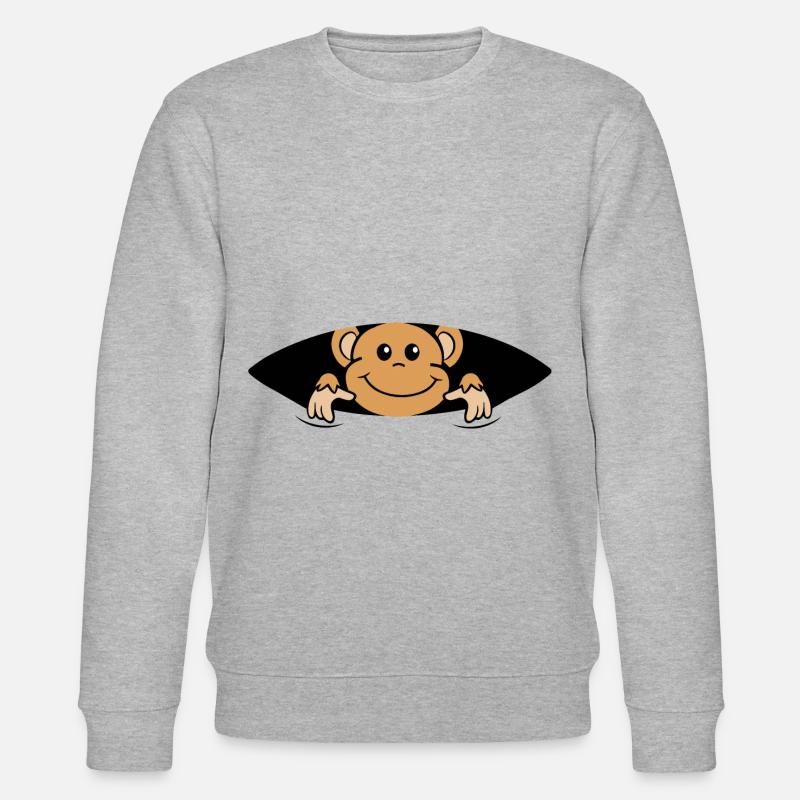 Baby monkey - Stanley/Stella Unisex Bio-Sweatshirt CHANGER  - Grau meliert