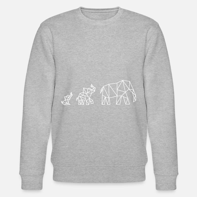 Famille Elephant Geometric - Sweat bio CHANGER Stanley/Stella Unisexe - gris chiné