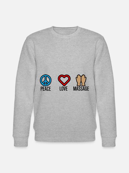 Peace Love Massage 2 - Stanley/Stella CHANGER Unisex Organic Sweatshirt - heather grey
