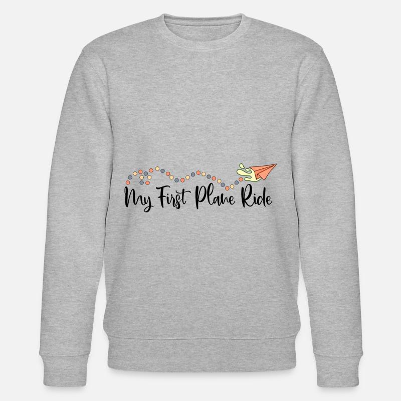 My First Plane Ride 30 - Stanley/Stella Unisex Bio-Sweatshirt CHANGER  - Grau meliert