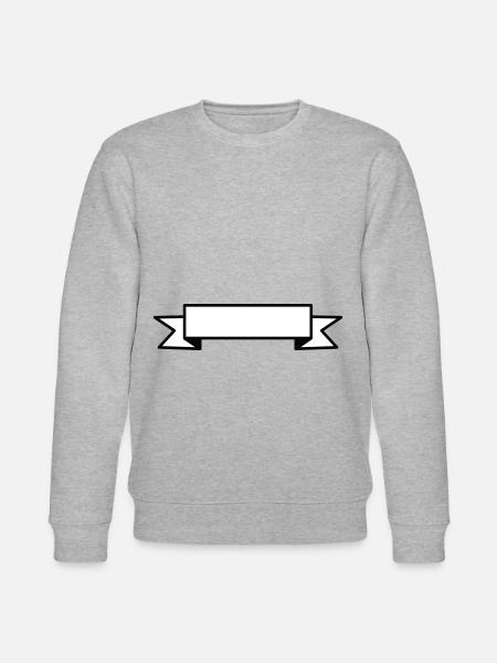 White Ribbon Banner - Stanley/Stella CHANGER Unisex Organic Sweatshirt - heather grey