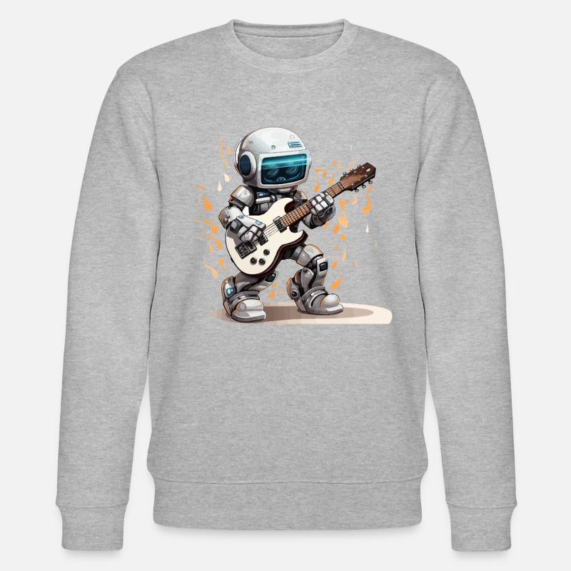 Le guitariste robotique - Sweat bio CHANGER Stanley/Stella Unisexe - gris chiné