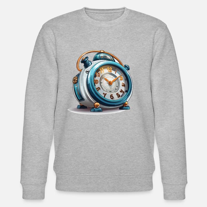 Retro-Weckeck - Stanley/Stella Unisex Bio-Sweatshirt CHANGER  - Grau meliert