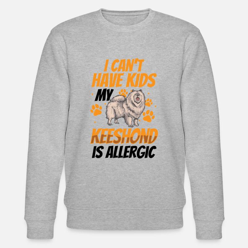 Wolfsspitz allergisch Deutscher Wolfsspitz - Stanley/Stella Unisex Bio-Sweatshirt CHANGER - Grau meliert