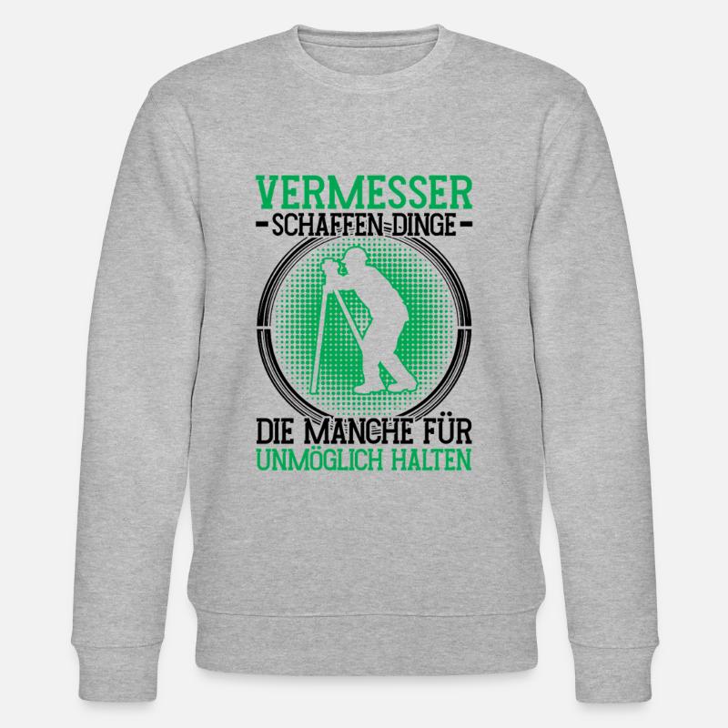 Landvermesser unmöglich Vermesser - Stanley/Stella Unisex Bio-Sweatshirt CHANGER  - Grau meliert