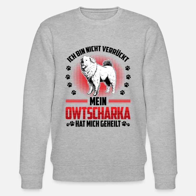 Kaukasischer Owtscharka heilt mich - Stanley/Stella Unisex Bio-Sweatshirt CHANGER  - Grau meliert