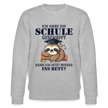 Schul Absolvent Realschule Hauptschule Schule - Stanley/Stella Unisex Bio-Sweatshirt CHANGER  - Grau meliert - Vorne - Nik (191cm) & Marisol (170cm)