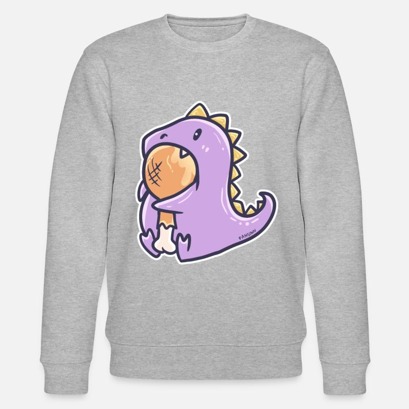 Fleischfresser Dinosaurier Illustration Geschenk - Stanley/Stella Unisex Bio-Sweatshirt CHANGER  - Grau meliert