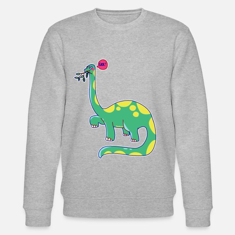 Dinosaure est de mauvaise humeur - Sweat bio CHANGER Stanley/Stella Unisexe - gris chiné