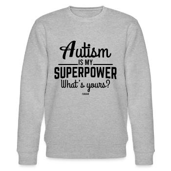 Autism especially developmental disorder - Stanley/Stella CHANGER Unisex Organic Sweatshirt - heather grey - Front - Nik (191cm) & Marisol (170cm)